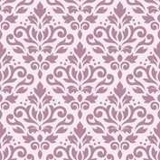 Scroll Damask Ptn Mauve on Pink